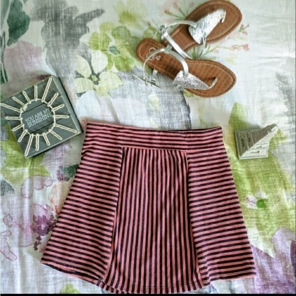 Nwot Old Navy Cotton Stripe Pink Girl's Skirt - Picture 1 of 3